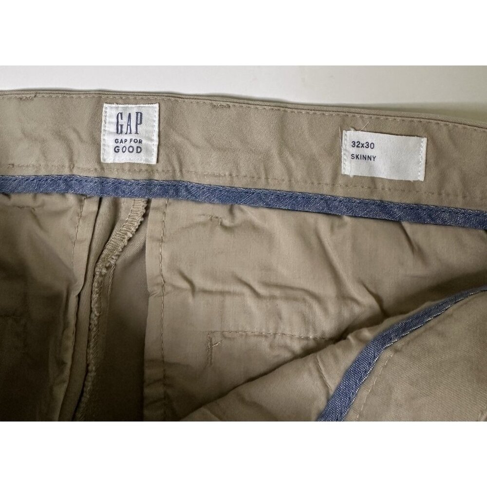Gap Men’s Modern Khakis Chino Pants in Skinny Fit Khaki 30x27 - Picture 6 of 8
